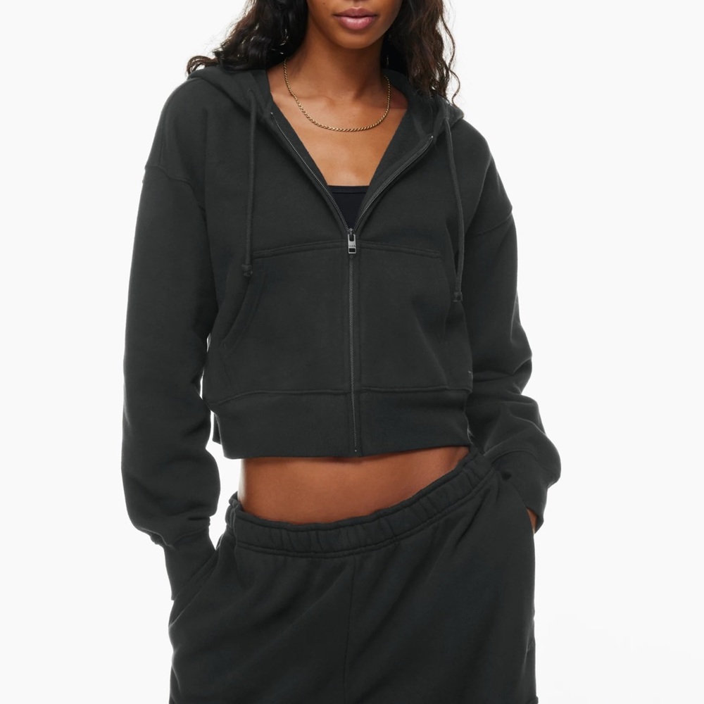 Aritzia TNA Cozy Fleeze Boyfriend Boxy Zip Up Hoodie - Picture 2 of 4